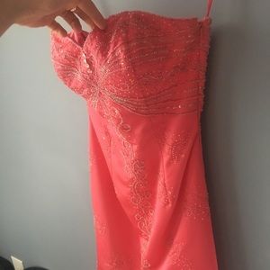 Alyce Designs pink beaded size 0 dress